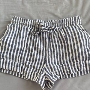 Universal Thread Navy & White Striped Drawstring Athletic Shorts